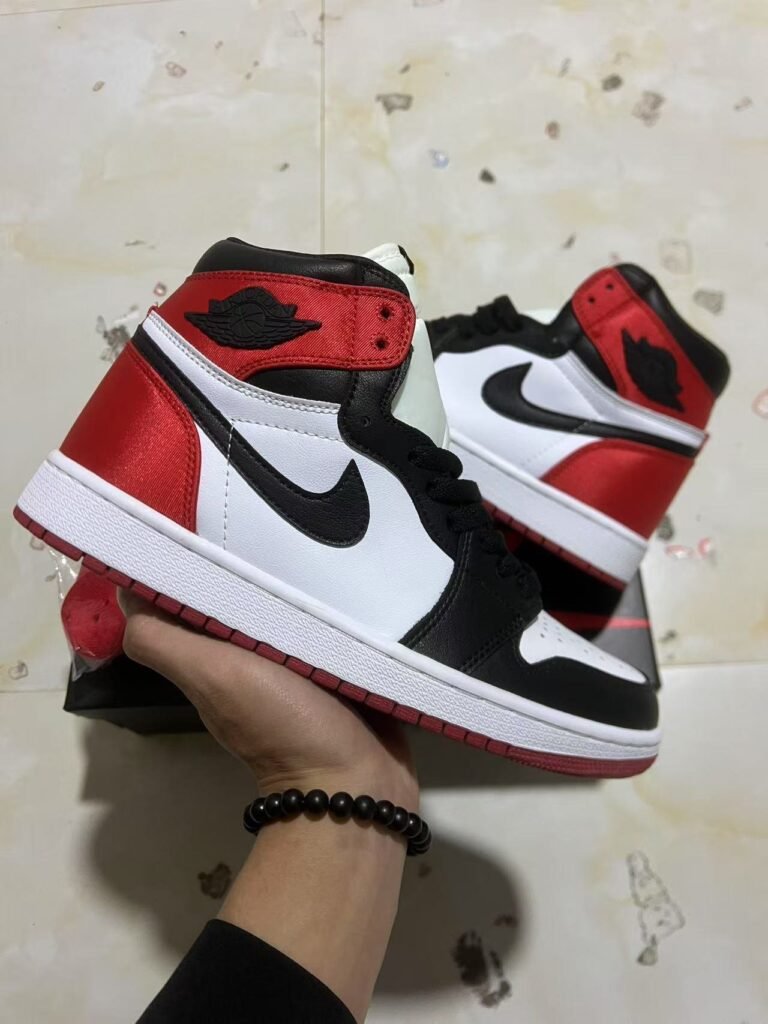 js-Air Jordan 1 Satin Black ToeCD0461-016