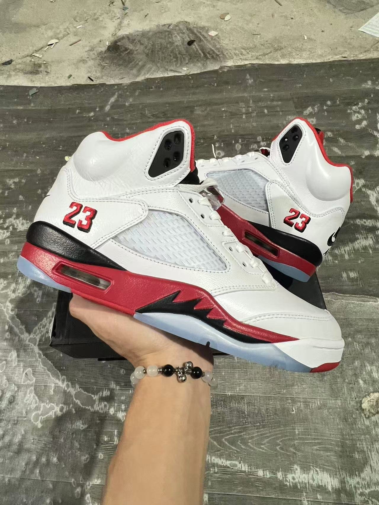 Y3-Air Jordan 5 Fire Red Black Tongue HQ7978-10140-47 - Image 1