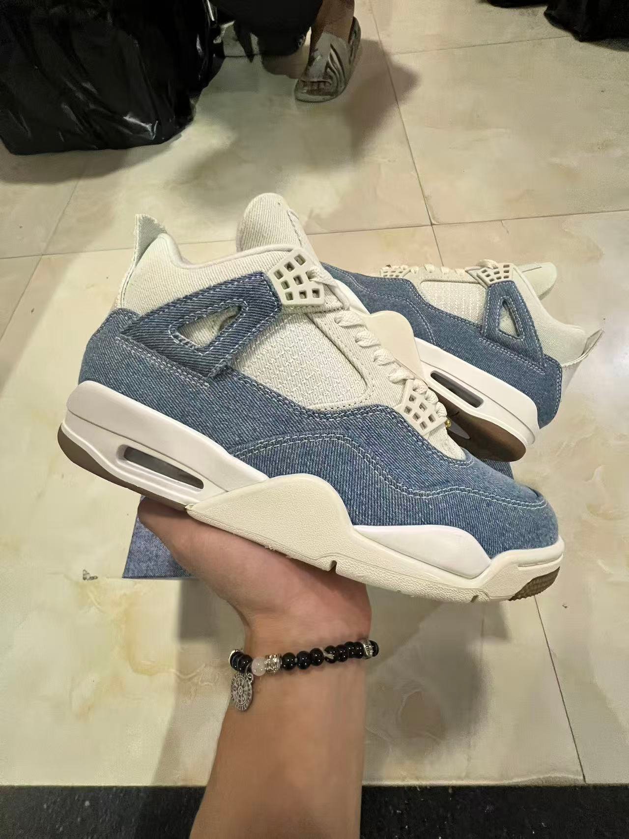 F-Air Jordan 4 Denim Worn BlueIB6716-10036-48 - Image 1