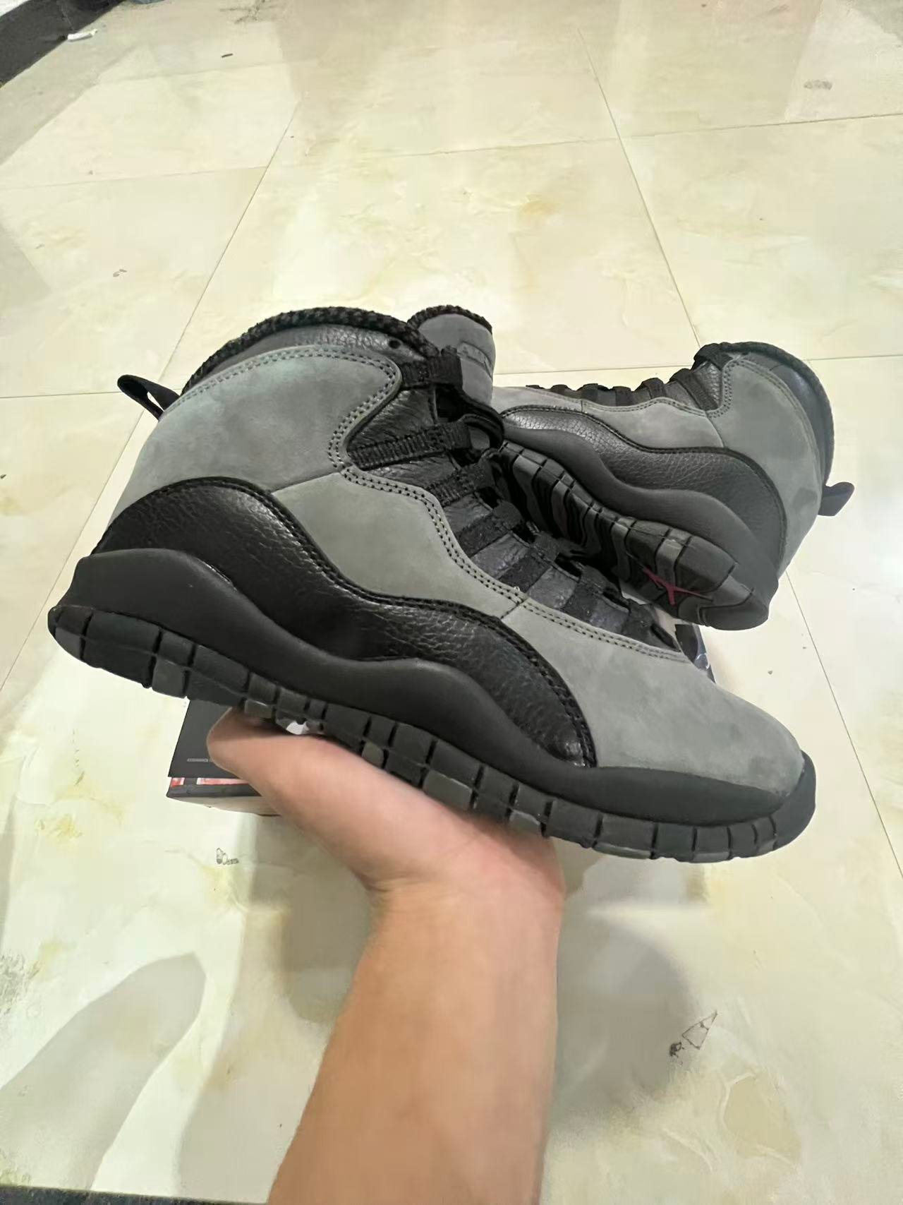 59-Air Jordan 10 Shadow Charred GreyTrue Red-BlackHJ6779-00140-475 - Image 1