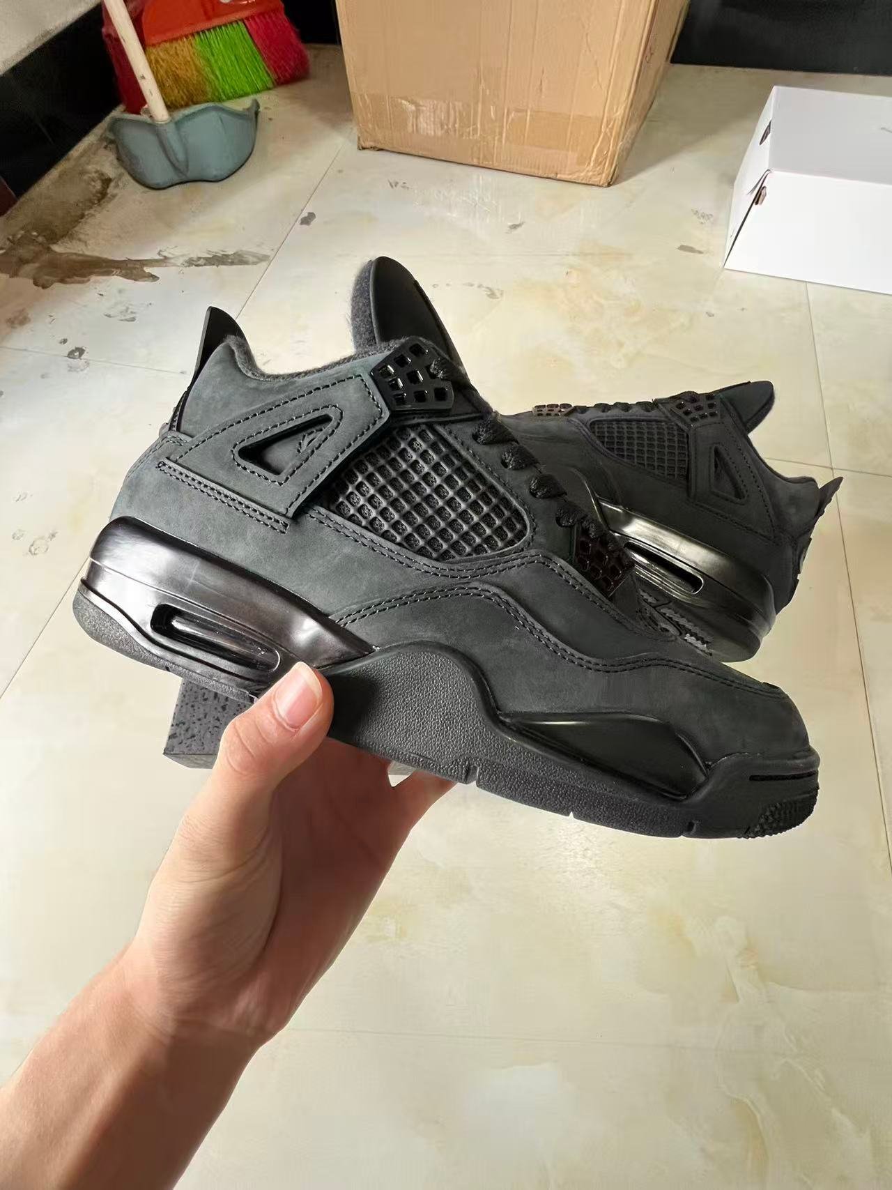 F-Air Jordan 4 Black Cat BlackBlack-Light-GraphiteFV5029-01036-48 - Image 1
