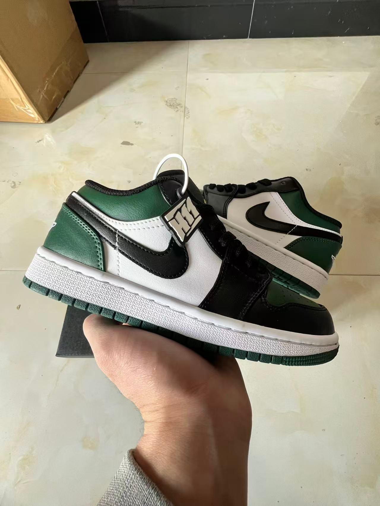 F-Air Jordan 1 LowGreen Toe553558 37135-47 - Image 1