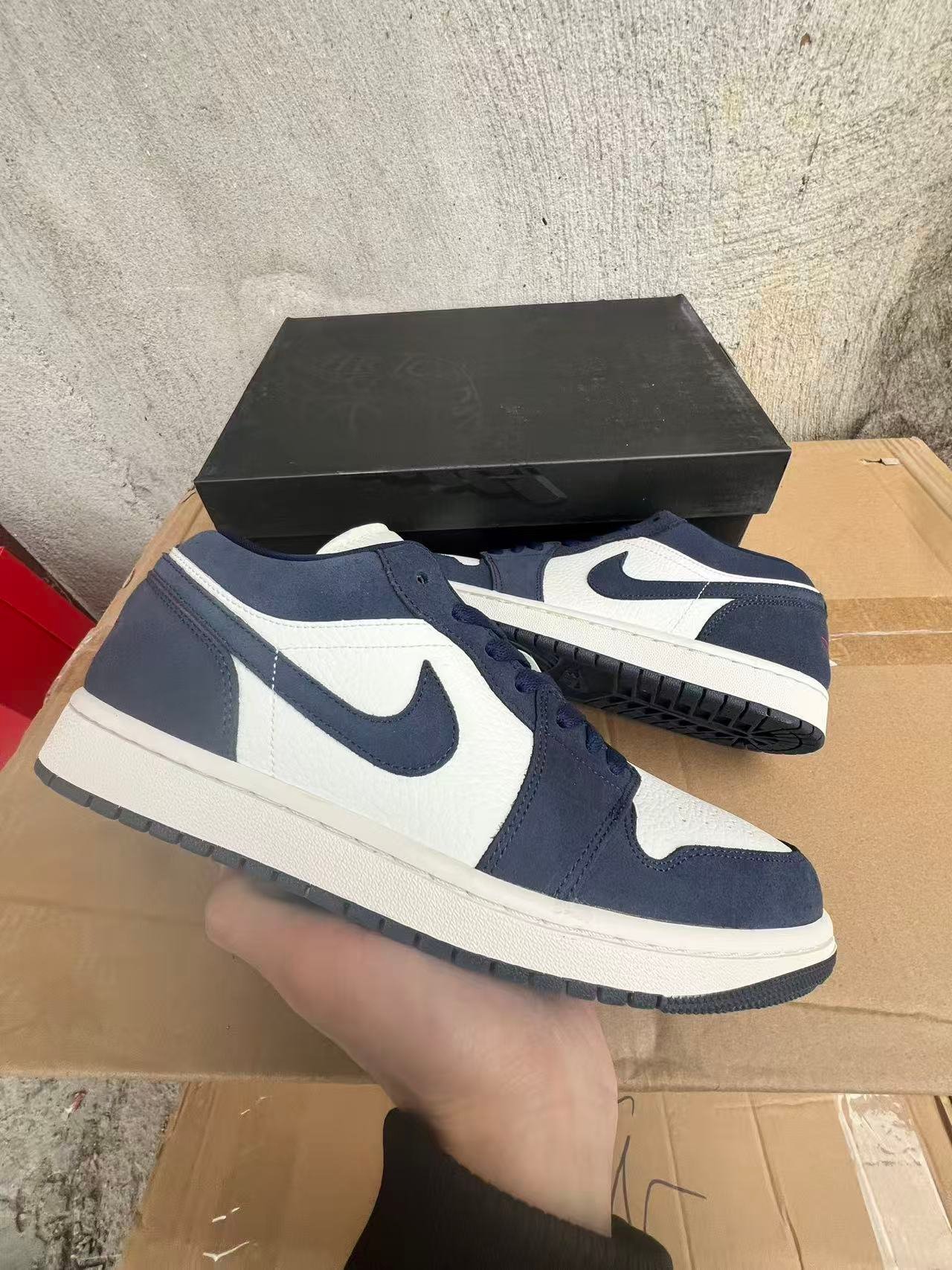 F-Air Jordan 1 Low Obsidian SuedeIO7448-40036-46 - Image 1