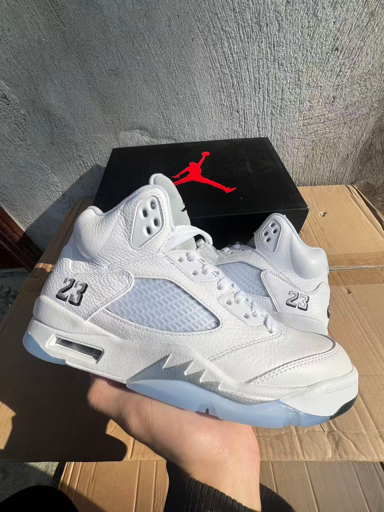 F1-Air Jordan 5 White Metallic HQ7978-10336-485 - Image 1