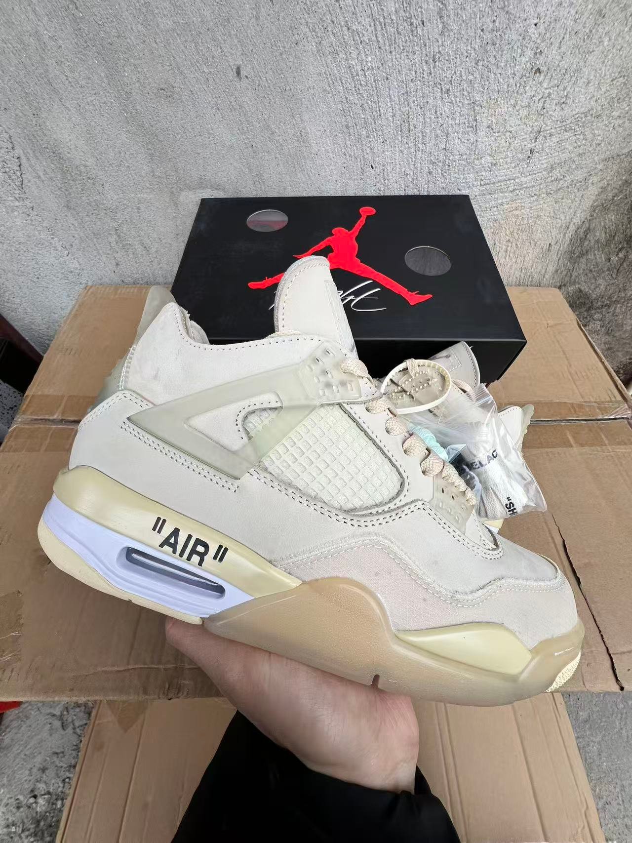 F-Off-White x Air Jordan 4 SP WMNSCV9388-100 - Image 1