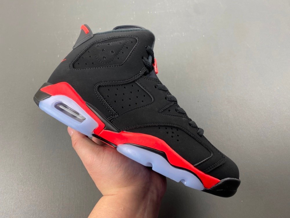 Authentic women's shoes Air Jordan 6 Retro black and red replica GS item number IQ1275-001 Authentic women's shoes 23 numbers 36-40 shipped 25