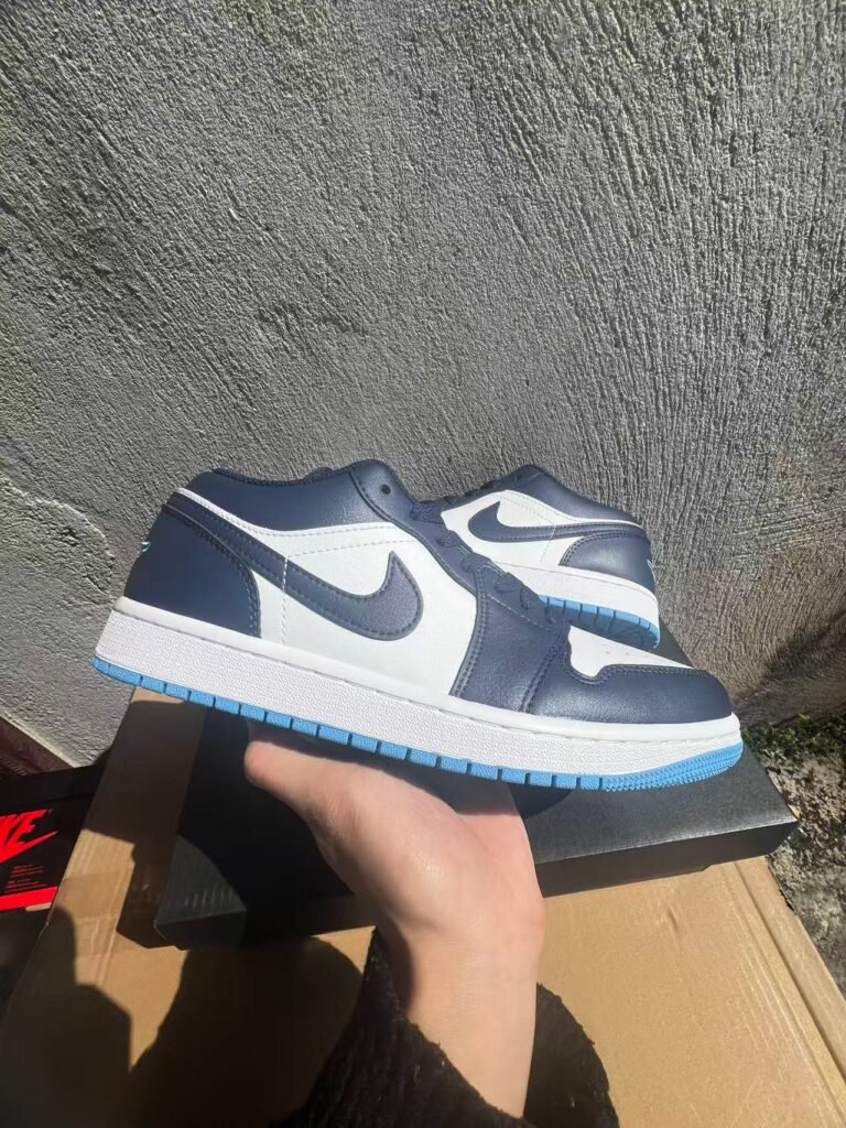 F-Air Jordan 1 Low Midnight NavyUniversity Blue553558-40436-46