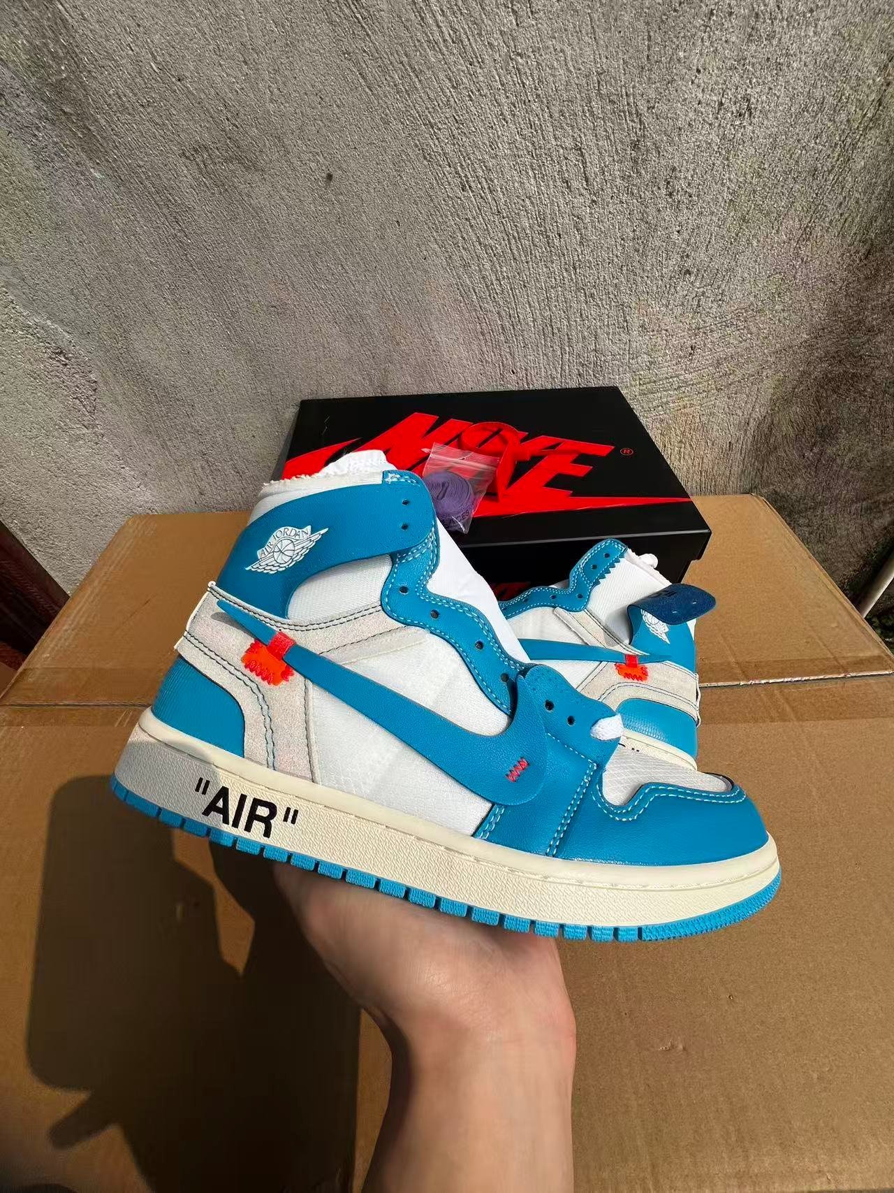T-OFF-WHITE x Air Jordan 1 quotUNCquot AQ0818-148 - Image 1