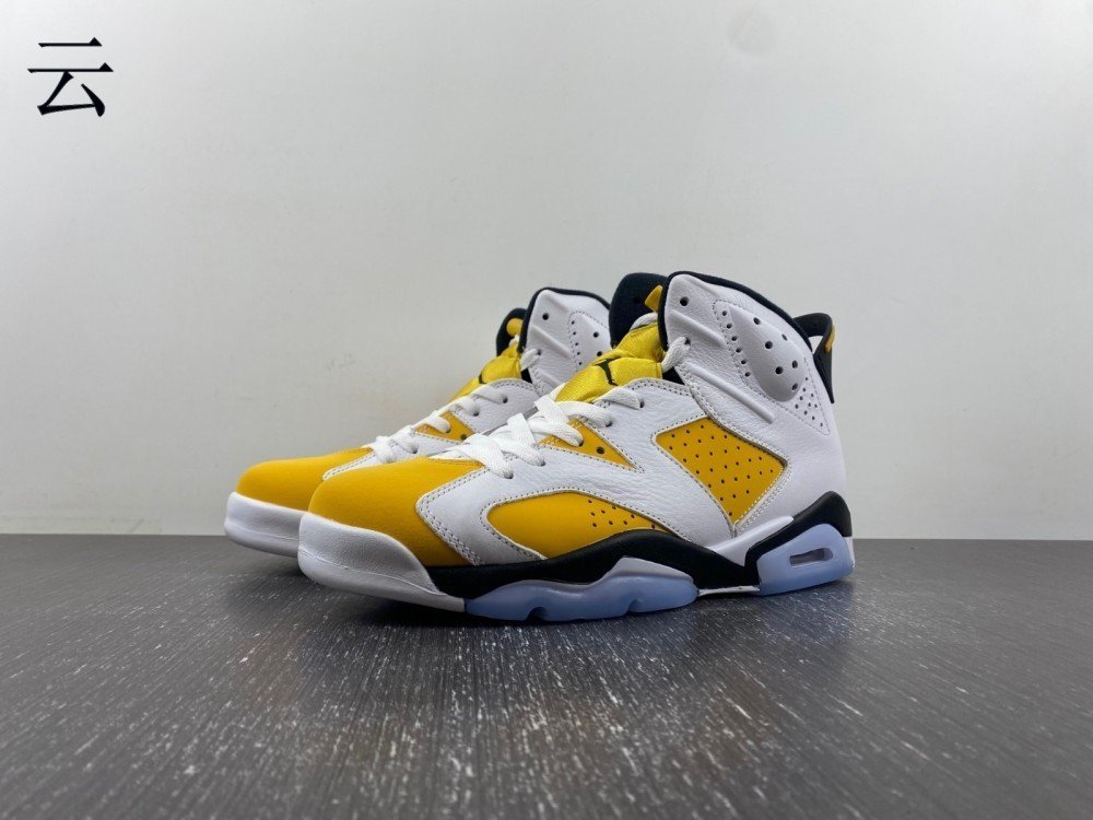 51 version of Jordan 6 Air Jordan 6 Yellow Ocher white yellow black item number CT8529-170 number 7-13 original version Qi S2